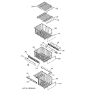 FREEZER SHELVES Diagram and Parts List for PSG25NGMHFBB  General Electric Refrigerator