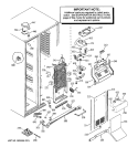 FREEZER SECTION Diagram and Parts List for PSG29NHMHCBB  General Electric Refrigerator