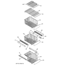 FREEZER SHELVES Diagram and Parts List for PSG29NHMHCBB  General Electric Refrigerator