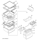 FRESH FOOD SHELVES Diagram and Parts List for PSG29NHMHCBB  General Electric Refrigerator