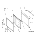 FREEZER DOOR Diagram and Parts List for GDS18SBPBLSS  General Electric Refrigerator