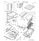 CABINET Diagram and Parts List for GDS18SBPBLSS  General Electric Refrigerator