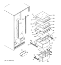 FRESH FOOD SHELVES Diagram and Parts List for GSS22IBPDCC  General Electric Refrigerator