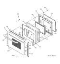DOOR Diagram and Parts List for JBP95SF2SS  General Electric Range