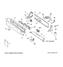CONTROLS & BACKSPLASH Diagram and Parts List for EWA4500D0WW  General Electric Washer