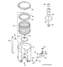TUB, BASKET & AGITATOR Diagram and Parts List for WCRE6270D0CC  General Electric Washer