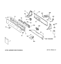 CONTROLS & BACKSPLASH Diagram and Parts List for WWRE5240D0WW  General Electric Washer