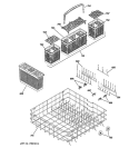 Part Location Diagram of WD28X10145 GE COMB LOWER RACK Assembly
