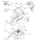 WASHER LOWER CABINET & TOP Diagram and Parts List for WSM2780WEWWW  General Electric Washer Dryer Combo