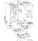 CABINET Diagram and Parts List for GTS18EBMERCC  General Electric Refrigerator