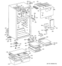 CABINET Diagram and Parts List for GTS18XBMERCC  General Electric Refrigerator