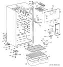 CABINET Diagram and Parts List for GTT18BBMERCC  General Electric Refrigerator