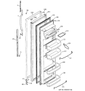 FRESH FOOD DOOR Diagram and Parts List for PSG22SIMBFBS  General Electric Refrigerator