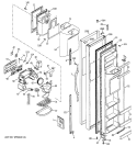 FREEZER DOOR Diagram and Parts List for PSG22SIMCFBS  General Electric Refrigerator
