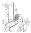 FREEZER SECTION Diagram and Parts List for PSG22SIMCFBS  General Electric Refrigerator