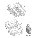 Part Location Diagram of WD28X10215 GE Basket Assembly Silverware