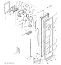 FREEZER DOOR Diagram and Parts List for DSS25JFPDWW  General Electric Refrigerator