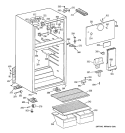 CABINET Diagram and Parts List for GTR18ABMERWW  General Electric Refrigerator