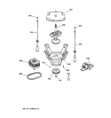SUSPENSION, PUMP & DRIVE COMPONENTS Diagram and Parts List for WBSE6210B5WW  General Electric Washer