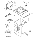 TOP & CABINET PARTS Diagram and Parts List for WSKP2060W2WH  General Electric Washer