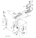 CONTROLS & REAR PANEL PARTS Diagram and Parts List for WSKS2060W2WH  General Electric Washer