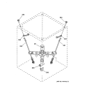 SUSPENSION PARTS Diagram and Parts List for WSKS2060W2WH  General Electric Washer