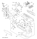 ICE MAKER & DISPENSER Diagram and Parts List for GSC23LSPASS  General Electric Refrigerator