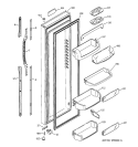 FRESH FOOD DOOR Diagram and Parts List for GSK25LCNCCCC  General Electric Refrigerator