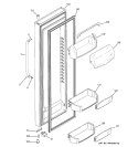 FRESH FOOD DOOR Diagram and Parts List for GSS25LSQASS  General Electric Refrigerator