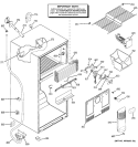 FREEZER SECTION Diagram and Parts List for GTS18SHPARBS  General Electric Refrigerator