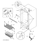 CABINET Diagram and Parts List for FUM21DMDRWH  General Electric Freezer