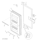 FREEZER DOOR Diagram and Parts List for FUM21DPARWH  General Electric Freezer