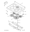 COOKTOP Diagram and Parts List for JBP80BF2BB  General Electric Range