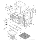 LOWER BODY Diagram and Parts List for JT952SF1SS  General Electric Wall Oven