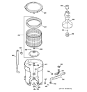 TUB, BASKET & AGITATOR Diagram and Parts List for WPRB9110D0CC  General Electric Washer