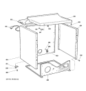 CABINET Diagram and Parts List for DCCB330GD0WC  General Electric Dryer