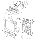 ESCUTCHEON & DOOR ASSEMBLY Diagram and Parts List for GSD3200J00CC  General Electric Dishwasher