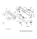 CONTROLS & BACKSPLASH Diagram and Parts List for WHDSR417D0WW  General Electric Washer