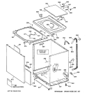 CABINET, COVER & FRONT PANEL Diagram and Parts List for WNRD2050D0WC  General Electric Washer