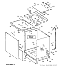 CABINET, COVER & FRONT PANEL Diagram and Parts List for WPRB8050D0CC  General Electric Washer
