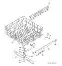 UPPER RACK ASSEMBLY Diagram and Parts List for PDW9200J00BB  General Electric Dishwasher