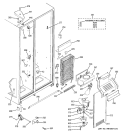 FREEZER SECTION Diagram and Parts List for RSG20IDPCFWW  General Electric Refrigerator