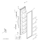 FREEZER DOOR Diagram and Parts List for RSG22IBPCFWW  General Electric Refrigerator
