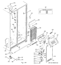 FREEZER SECTION Diagram and Parts List for RSG22IBPCFWW  General Electric Refrigerator