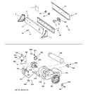 BACKSPLASH, BLOWER & MOTOR ASSEMBLY Diagram and Parts List for NBXR463GB1WW  Hotpoint Dryer