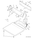 CONTROLS & TOP PANEL Diagram and Parts List for NVL333GB6CC  Hotpoint Dryer
