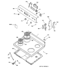 CONTROL PANEL & COOKTOP Diagram and Parts List for RB526H2CC  Hotpoint Range