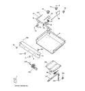 GAS & BURNER PARTS Diagram and Parts List for RGB533CEH1CC  Hotpoint Range