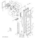 FREEZER DOOR Diagram and Parts List for GSS22WGPCWW  General Electric Refrigerator