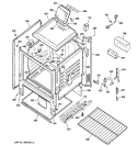 BODY PARTS Diagram and Parts List for JGBS09PEH1WW  General Electric Range